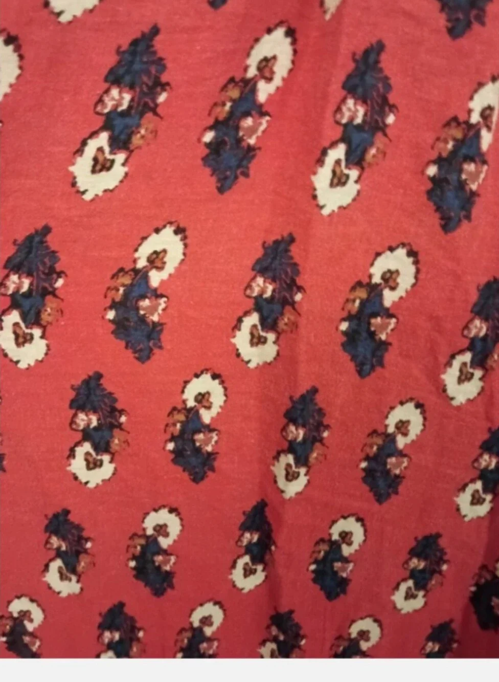 Free People Red Printed Wide-Leg Palazzo Pants